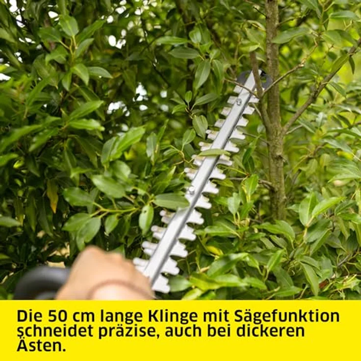 Kärcher HGE 3-18, Akku-Heckenschere mit 18 V, 50 cm Schnittlänge, drehbarem Griff und Sägefunktion – Bild 4