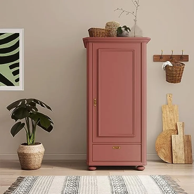 MissPompadour Holzfarbe Rot mit Himbeere, 2,5L seidenmatte Möbelfarbe für Innen & Außen, witterungsbeständig und hohe Deckkraft – Bild 6