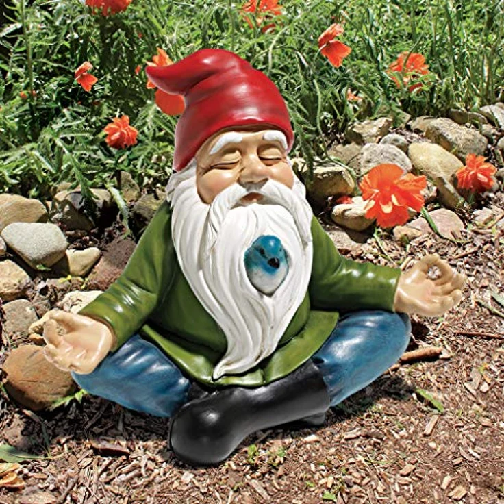 Design Toscano Gartenzwerg Zen, Maße: 24 x 12.5 x 20.5 cm 0.5 kg – Bild 8