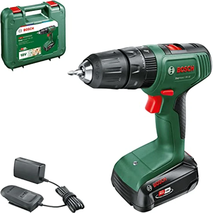 Bosch EasyImpact 18V-38 Set, Akku-Schlagbohrschrauber mit zwei Geschwindigkeitsstufen und Schlagfunktion – Bild 1