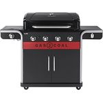 Char-Broil Gas2Coal 440 (2.0) Hybrid Grill - 4 - Brenner Gas & Kohlegrill mit Seitenbrenner, Schwarz