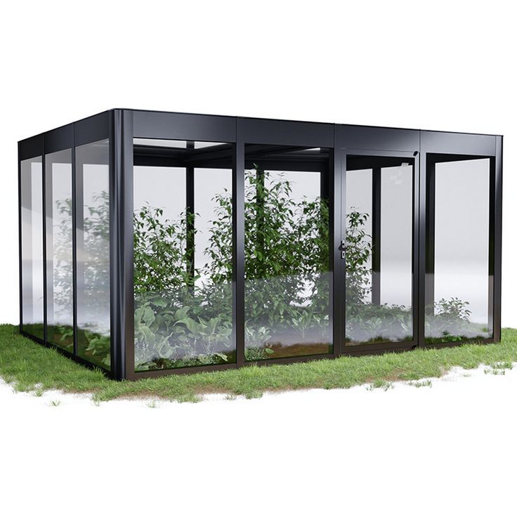 SunElements Gewächshaus 'SunGarden Infinity 4.3' 443 x 338 cm mit 6 mm Acrylglas anthrazit-metallic
