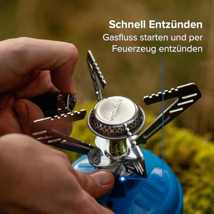 Campingaz Gaskocher Camping 206 S, robuster Gaskocher mit Kunststoffglocke, Ø 13,5 x 19 cm, 1,25 kW, ideal zum Campen und Wandern – Bild 5