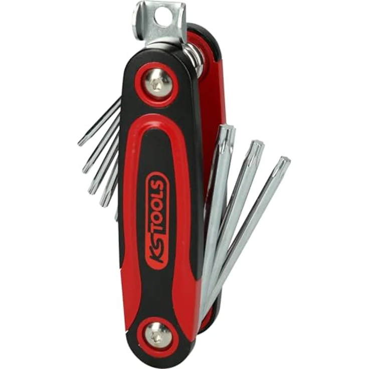 KS Tools 158.3510 CHROMEplus TX-Winkelstiftschlüssel-Klapphalter, 8-teilig, flexibles Design – Bild 2