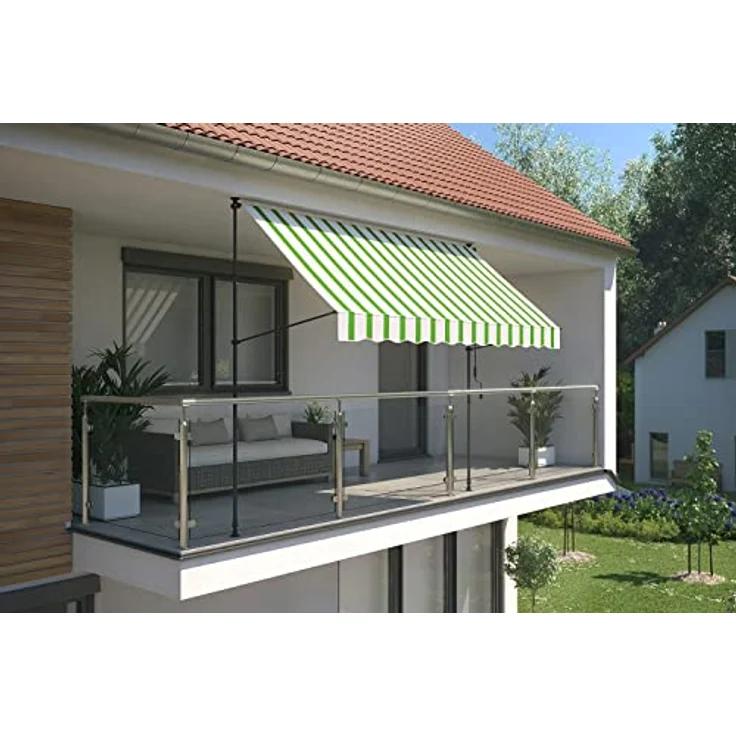 empasa Klemmmarkise 'ILANGA' Balkon Markise Klemm-Markise, UV-beständig und höhenverstellbar, Verschiedene Größen, 150 cm, 200 cm, 300 cm oder 400 cm x 120 cm – Bild 2