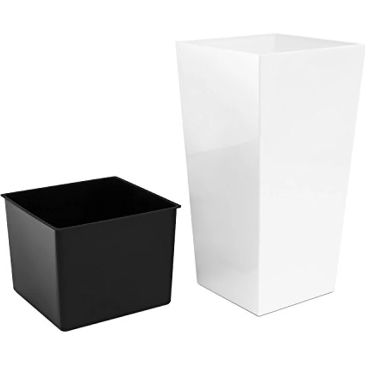 Maceta alta Urbi 49 litros, de plastico, 32,5 x 32,5 x 61 cm en color Blanco – Bild 5
