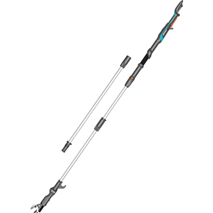 Gardena Akku-Teleskop-Baumschere HighCut 360/18V P4A ohne Akku: Astschere mit Teleskopstiel für Zweige in bis zu 5 m Höhe,schwenkbarer Schneidkopf, ergonomischer Griff, LED-Anzeige (14776-55) – Bild 1