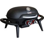 TAINO KENAI Gasgrill klein Tischgrill Balkongrill Gas Outdoorküche Thermometer Schwarz