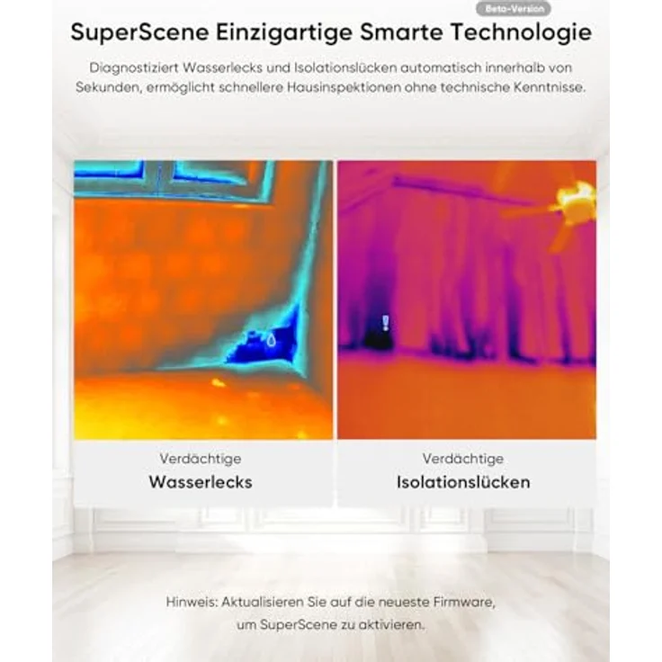 HIKMICRO E01 Wärmebildkamera SuperIR, 240 x 240 IR-Auflösung, Handheld Thermokamera mit Laserpointer, -20°C bis 400°C, 20Hz Bildwiederholrate, 4 GB Speicher – Bild 4