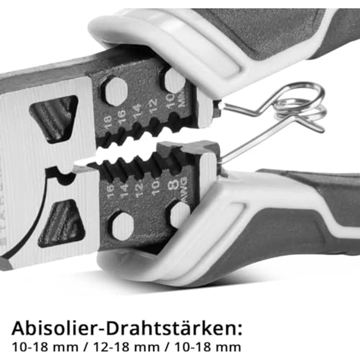 STAHLWERK Zangen 3er Set, Kombizange, Seitenschneider und Flachrundzange aus Chrom-Vanadium, ergonomische gummierte Griffe, 7 Jahre Garantie – Bild 5