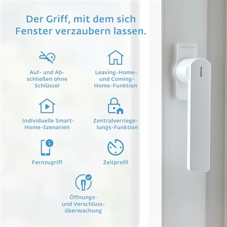 SIEGENIA Smarter Fenstergriff signalweiß - Matter kompatibel mit Statusüberwachung & Fernzugriff – Bild 5