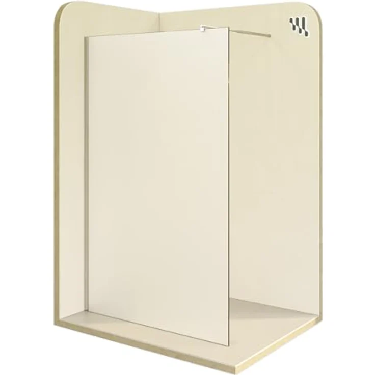 i-flair Duschabtrennung Walk In FIONA 170x200 cm, 10mm STARKes satiniertes Nano ESG Sicherheitsglas, Edelstahl Wandprofil, verstellbar, barrierefrei – Bild 1