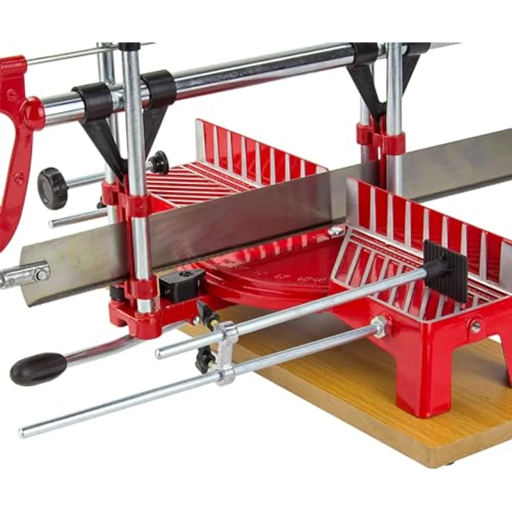 DEMA Handgeführte Tischgehrungssäge GS 550, präzise Kappsäge mit stabiler Aluminiumkonstruktion und hochwertigem Sägeblatt – Bild 4