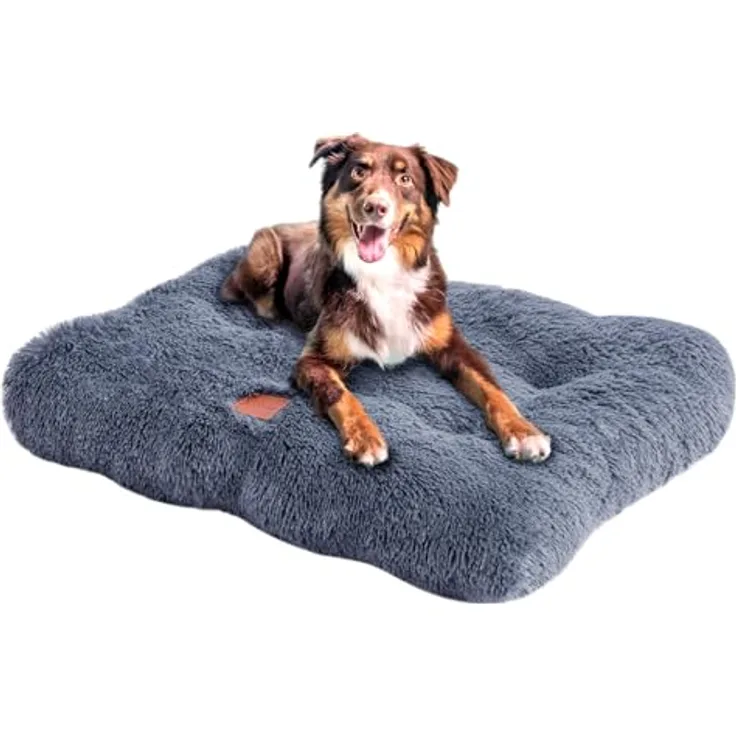 Wahre Tierliebe Premium Hundekissen Fluffy - Weiche Schlafstätte für deinen Vierbeiner - Leicht zu reinigen - Perfekt für Zuhause und unterwegs, hundebett, hundematte, hundebett waschbar