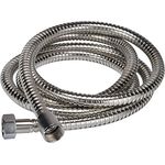 Duschschlauch Brauseschlauch 200 cm doppelt gewickelt mit Edelstahl-Mantel inkl.2 Dichtungsringe - Preisvergleich