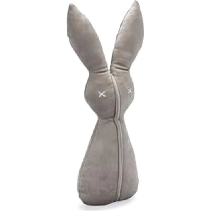 Designed by Lotte Hase Alina, Hundespielzeug aus Velvet, grau, 27x14x6 cm für stundenlangen Spielspaß – Bild 1