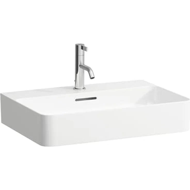 Laufen VAL Aufsatzwaschtisch, 600x420mm, 1 Hahnloch, ohne Überlauf, Schwarz Matt, Saphir-Keramik – Bild 3