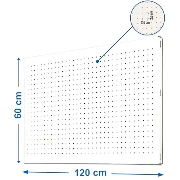 LOCHWAND 1200x600mm WEIß – Bild 3