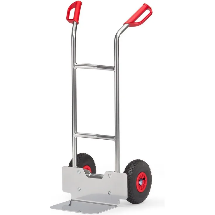 FETRA Sackkarre Alu-Stapelkarre A1125L, leichte Aluminium Karre mit austauschbarer Aluschaufel und Luftbereifung