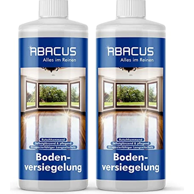 Bodenversiegelung, Parkettversiegelung, Laminatversiegelung, PVC-Versiegelung, Dielenversiegelung, Fliesenversiegelung, Korkversiegelung, Marmorversiegelung – ABACUS Bodenversiegelung 2x 1L (7688.2) – Bild 1
