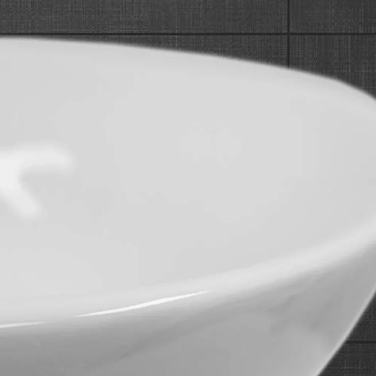 ECD Germany Waschbecken Waschtisch Ø 420x170 mm Rund Keramik Weiß inkl. Ablaufgarnitur für Waschbecken mit Überlauf Aufsatzbecken Aufsatzwaschbecken Aufsatzwaschtisch Waschschale Spülbecken Becken – Bild 3