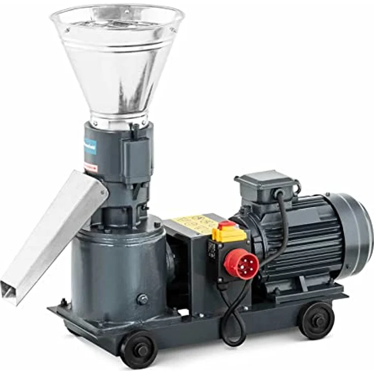 Wiesenfield Häcksler Pelletpresse Pellet Futterpresse Matrize Ø 120 mm, bis 100 kg/h, 380 V, Gusseisen, Stahllegierung – Bild 2