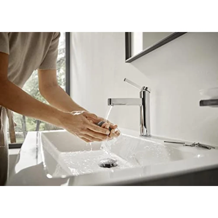 hansgrohe Finoris 110 Waschtischarmatur, mit Keramikmischsystem und EcoSmart, chrom – Bild 4