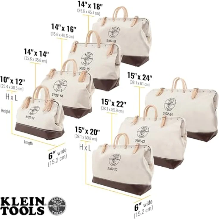 Klein Tools 5102–12 12 Zoll Leinwand Werkzeug Tasche, 5102-12 – Bild 3