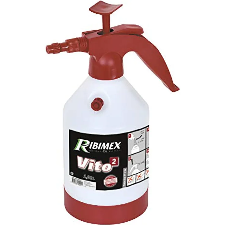 RIBIMEX Willemse France 016222 Drucksprühgerät, 2 Liter, Drucksprüher für aggressive Produkte, Mehrfarbig