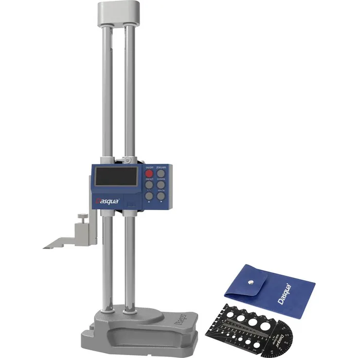 Dasqua 3230-8105-A Doppelbalken-Höhenmessgerät mit Messbereich 0 - 300 mm, LCD-Display und Schraubengewindeprüfung