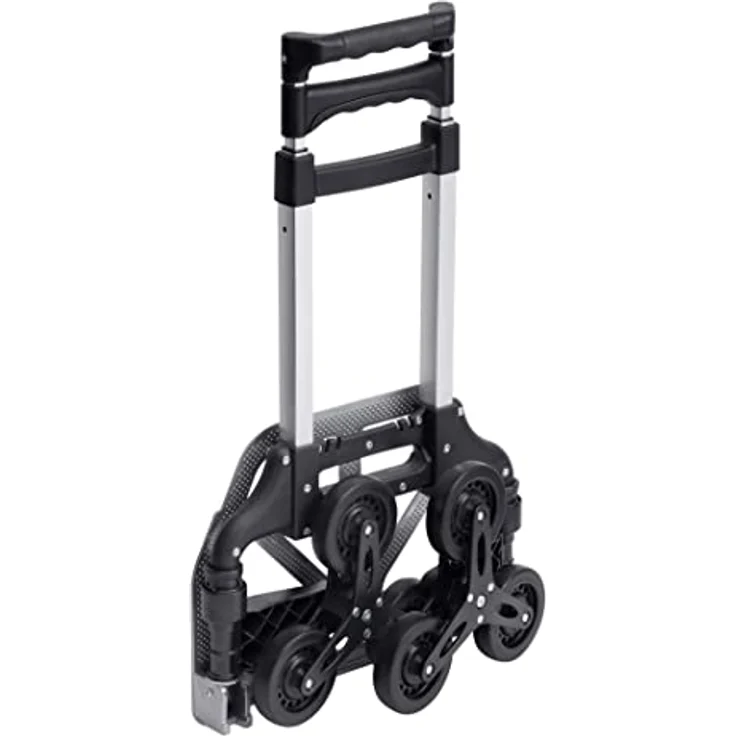 Meister Stufen-Sackkarre - 80 kg Tragkraft - 3x3 Treppensteiger - Klappbar inkl. Rädern - Dreifach höhenverstellbarer Griff - Aus Aluminium / Handkarre für Treppenhäuser / Transportkarre / 8985840 – Bild 3