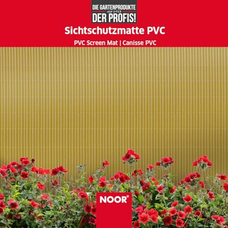 Noor Sichtschutzmatte PVC 120 cm x 300 cm Bambus – Bild 4
