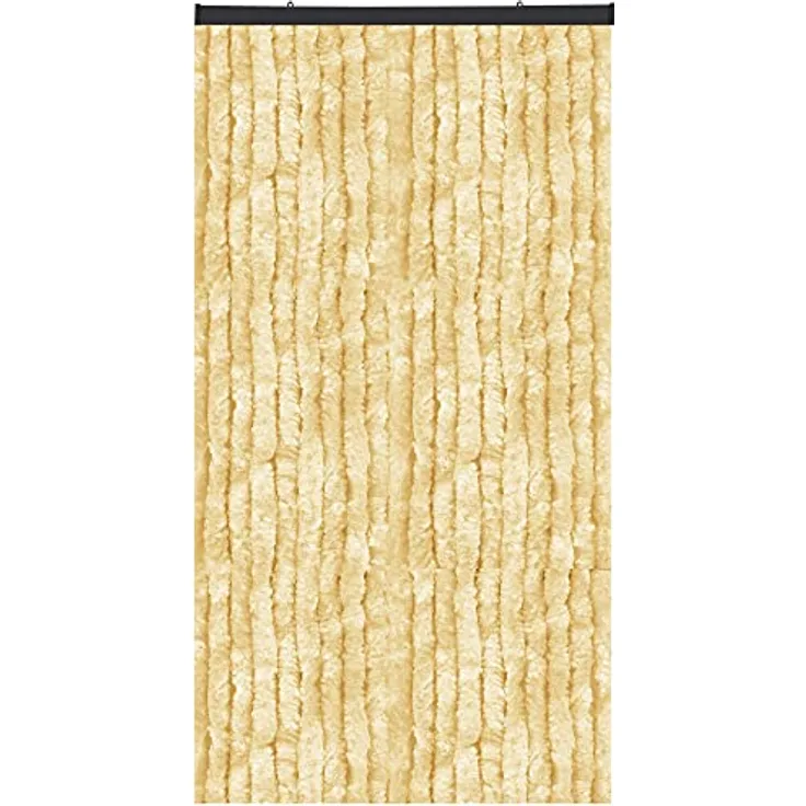 Bestlivings Flauschvorhang in Sondergröße - Türvorhang Breite: 120cm - Länge: 250cm, Creme