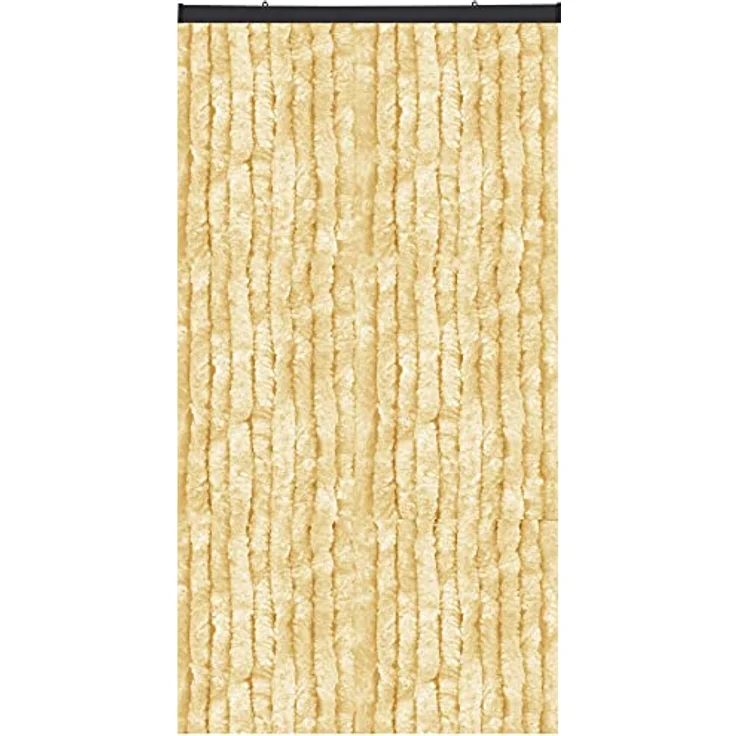Bestlivings Flauschvorhang in Sondergröße - Türvorhang Breite: 120cm - Länge: 250cm, Creme – Bild 1