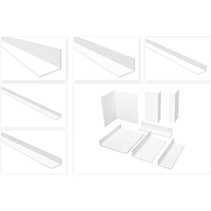 HEXIM Winkelprofile ungleichschenklig weiß - PVC Kunststoffwinkel, Auswahl Maße & Stärke - (HJ 343, 100x50 mm) Kantenschutzprofil Abdeckprofil – Bild 1