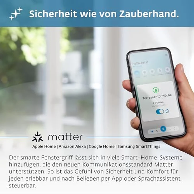 SIEGENIA smarter Fenstergriff anthrazit - Matter kompatibel, mit Fernzugriff und Statusüberwachung – Bild 4