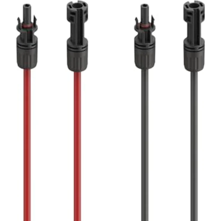 Hama Solarkabel Verlängerung für PV-Anlage, MC4, 4 mm², 2x 3 m, Rot und Schwarz – Bild 1