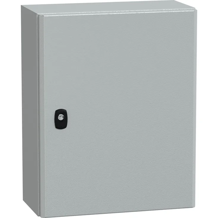 Schneider Electric Spacial 3D Werkstattschrank, Stahlgehäuse 500x400x200mm, IP66, Grau RAL 7035, Doppelriegel-Türschloss