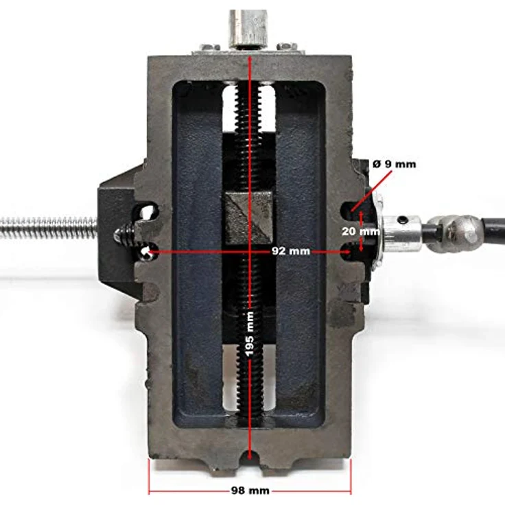 Wiltec - Maschinenschraubstock Schraubstock2-Achsen 75 mm Kreuztisch Frästisch Werkbank Arbeitstisch – Bild 9