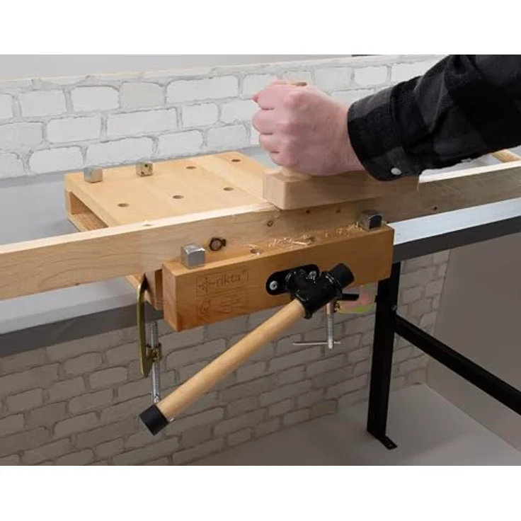 rikta tragbare Hobelbank mit Schraubstock, 100% FSC® Buchenholz, 7-tlg, kompakt und leicht, mobil einsetzbar – Bild 8
