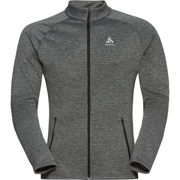 Odlo Fleecejacke Midlayerjacke Tencia mit weicher Innenseite aus gerastertem Stretchfleece, Herren Arbeitsjacke, Melange-Optik, WARM Temperature Control System