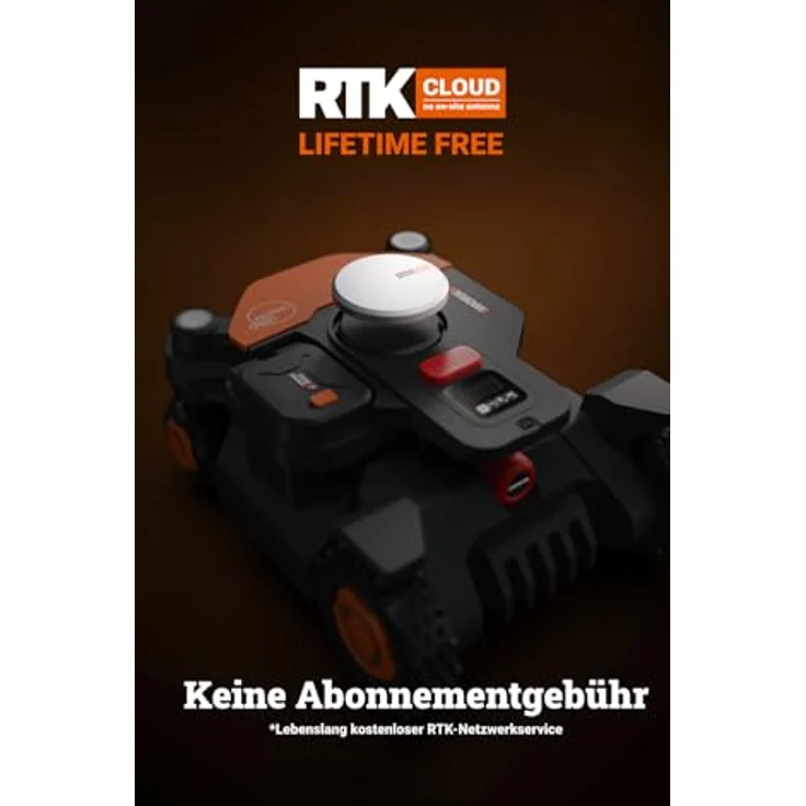 Worx Landroid Vision Cloud 4WD WR340E, Mähroboter für bis 600 m² mit Allrad-Antrieb, RTK Cloud Positionierung und Auto-Kartierung – Bild 6