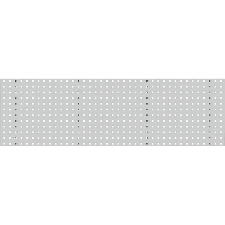 Forum Professional Solutions Werkzeugwand, Lochplatte 1500x450mm Stahlblech, Quadratloch 10x10 mm, lichtgrau, verstärkte Unterzüge