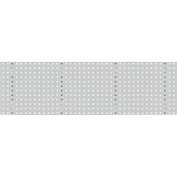 Forum Professional Solutions Werkzeugwand, Lochplatte 1500x450mm Stahlblech, Quadratloch 10x10 mm, lichtgrau, verstärkte Unterzüge