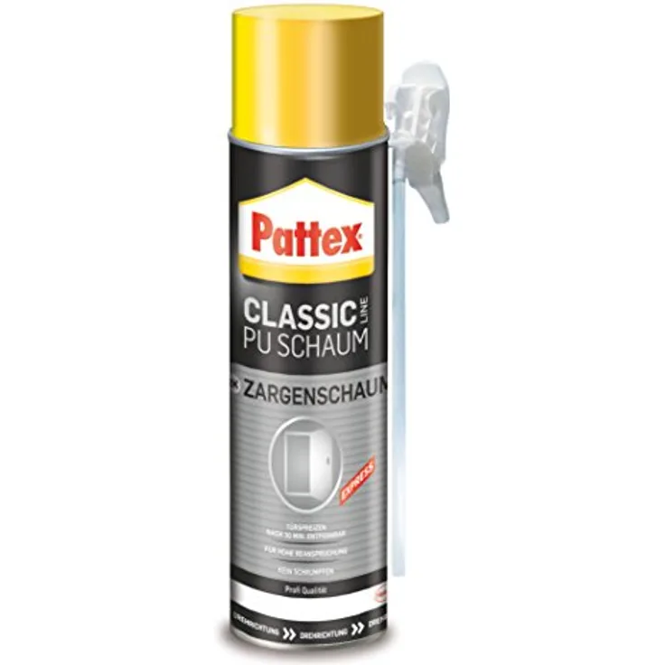 Pattex Classic PU-Zargenschaum, PU-Schaum mit höchster Formstabilität und für höchste Belastung, zum füllen und dämmen, 1x400ml - Preisvergleich