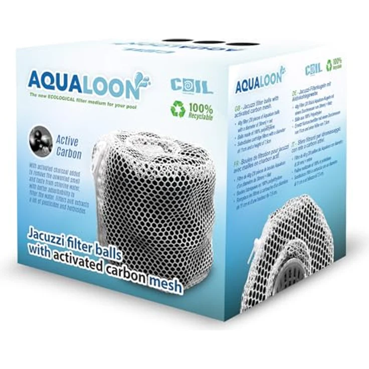COIL Pool Filterbälle, Wasserfilter, Kompatibel mit Bestway Typ VI und Intex Typ S1, 20 Stück, Wiederverwendbar, Schwarz – Bild 7