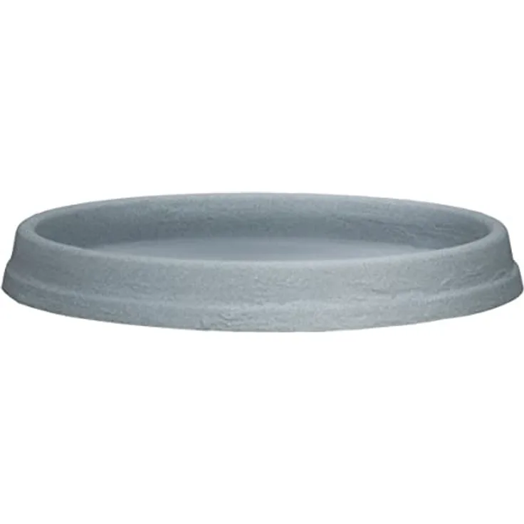 Scheurich Marcella, Untersetzer aus Kunststoff, Farbe: Stony Grey, 40,5 cm Durchmesser, 3,9 cm hoch, 2,3 l Vol.