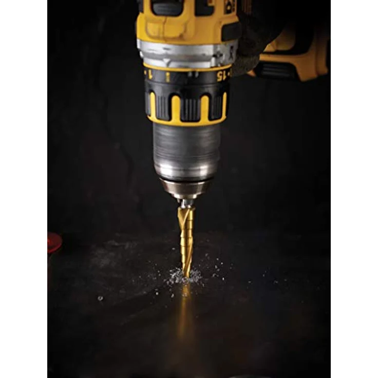 DeWalt DT5027-QZ Stufenbohrer HSS-G 6-18mm, Metallbohrer mit Split Point Spitze und Lasergravur für bessere Sichtbarkeit – Bild 3