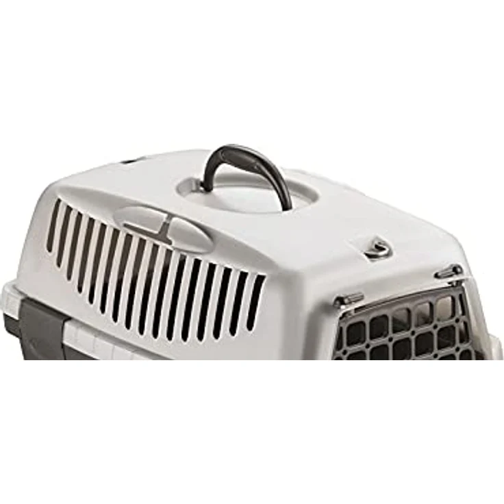 Stefanplast Tiertransportbox Gulliver in grau bis 6,50 kg, 48 x 32 x 97 cm, für Hunde, Katzen & Kleintiere, teilbar, robustes Kunststoffmaterial, elegantes Design – Bild 2