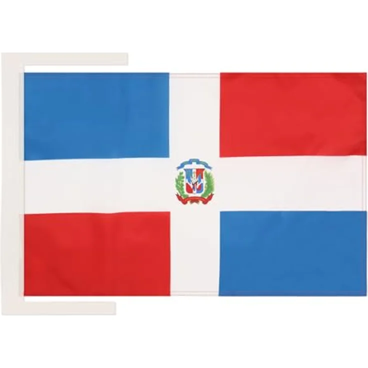 AZ FLAG Dominikanische Republik Flagge, 45 x 30 cm, Polyester 100D mit Kordel, verstärkte Ecken, neu und originalverpackt – Bild 1